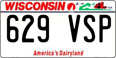 WI license plate 629VSP