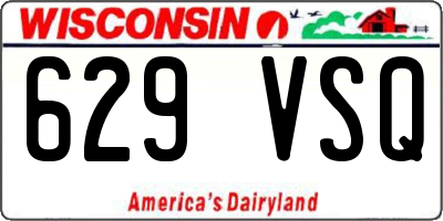 WI license plate 629VSQ
