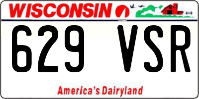WI license plate 629VSR