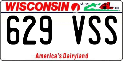 WI license plate 629VSS
