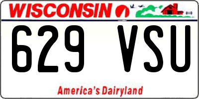 WI license plate 629VSU