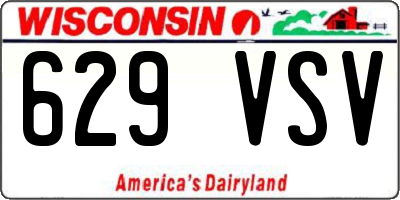 WI license plate 629VSV
