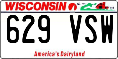 WI license plate 629VSW