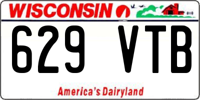 WI license plate 629VTB