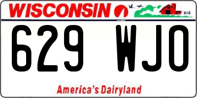 WI license plate 629WJO