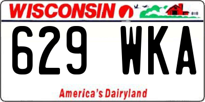 WI license plate 629WKA