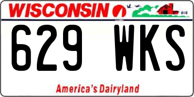 WI license plate 629WKS