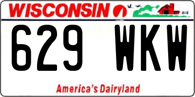 WI license plate 629WKW