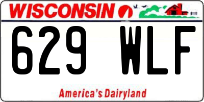 WI license plate 629WLF