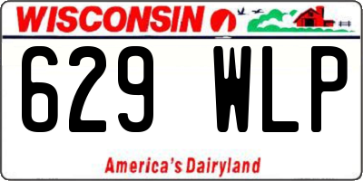 WI license plate 629WLP