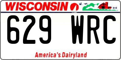 WI license plate 629WRC