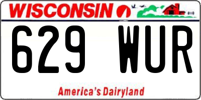 WI license plate 629WUR