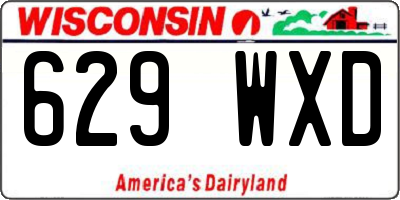 WI license plate 629WXD