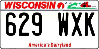 WI license plate 629WXK