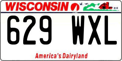 WI license plate 629WXL