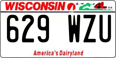 WI license plate 629WZU