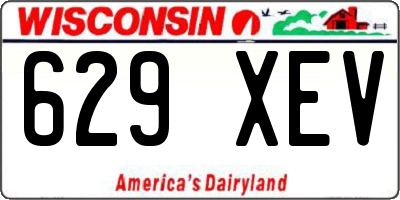 WI license plate 629XEV