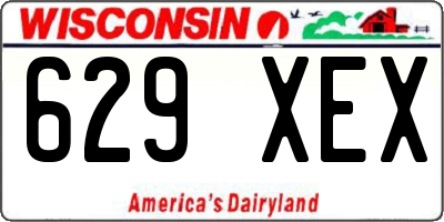WI license plate 629XEX