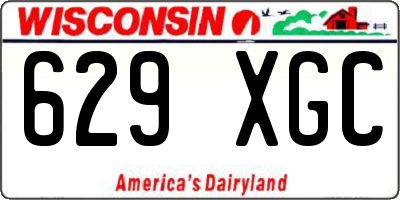 WI license plate 629XGC