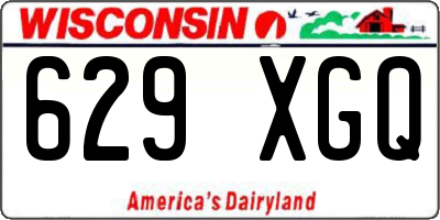 WI license plate 629XGQ