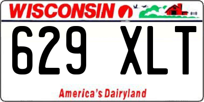 WI license plate 629XLT