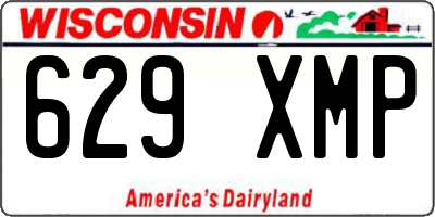 WI license plate 629XMP