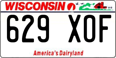 WI license plate 629XOF