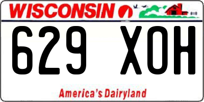 WI license plate 629XOH