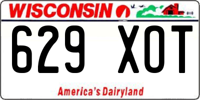 WI license plate 629XOT