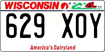 WI license plate 629XOY