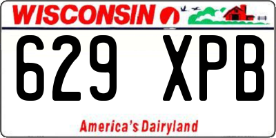 WI license plate 629XPB