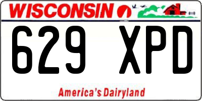 WI license plate 629XPD