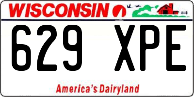WI license plate 629XPE