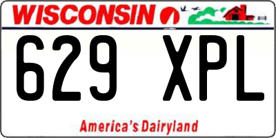 WI license plate 629XPL