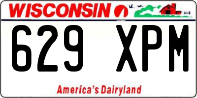 WI license plate 629XPM