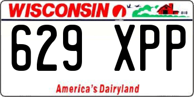 WI license plate 629XPP