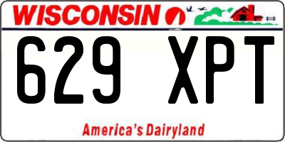 WI license plate 629XPT