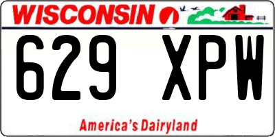 WI license plate 629XPW
