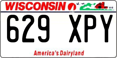 WI license plate 629XPY