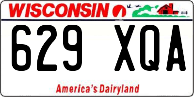 WI license plate 629XQA