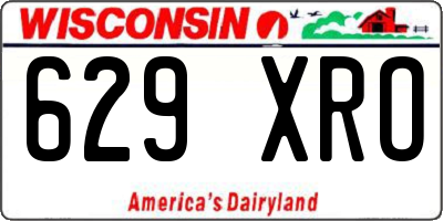 WI license plate 629XRO