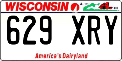 WI license plate 629XRY