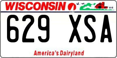 WI license plate 629XSA