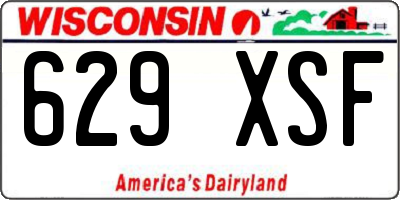 WI license plate 629XSF