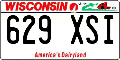 WI license plate 629XSI