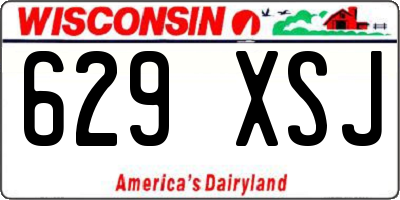 WI license plate 629XSJ