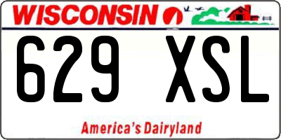 WI license plate 629XSL