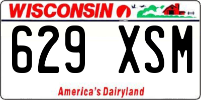 WI license plate 629XSM
