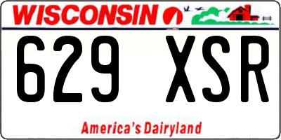 WI license plate 629XSR