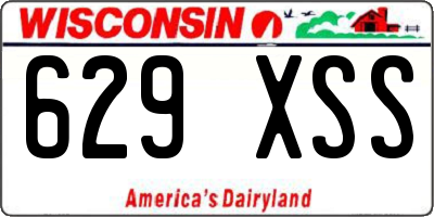 WI license plate 629XSS